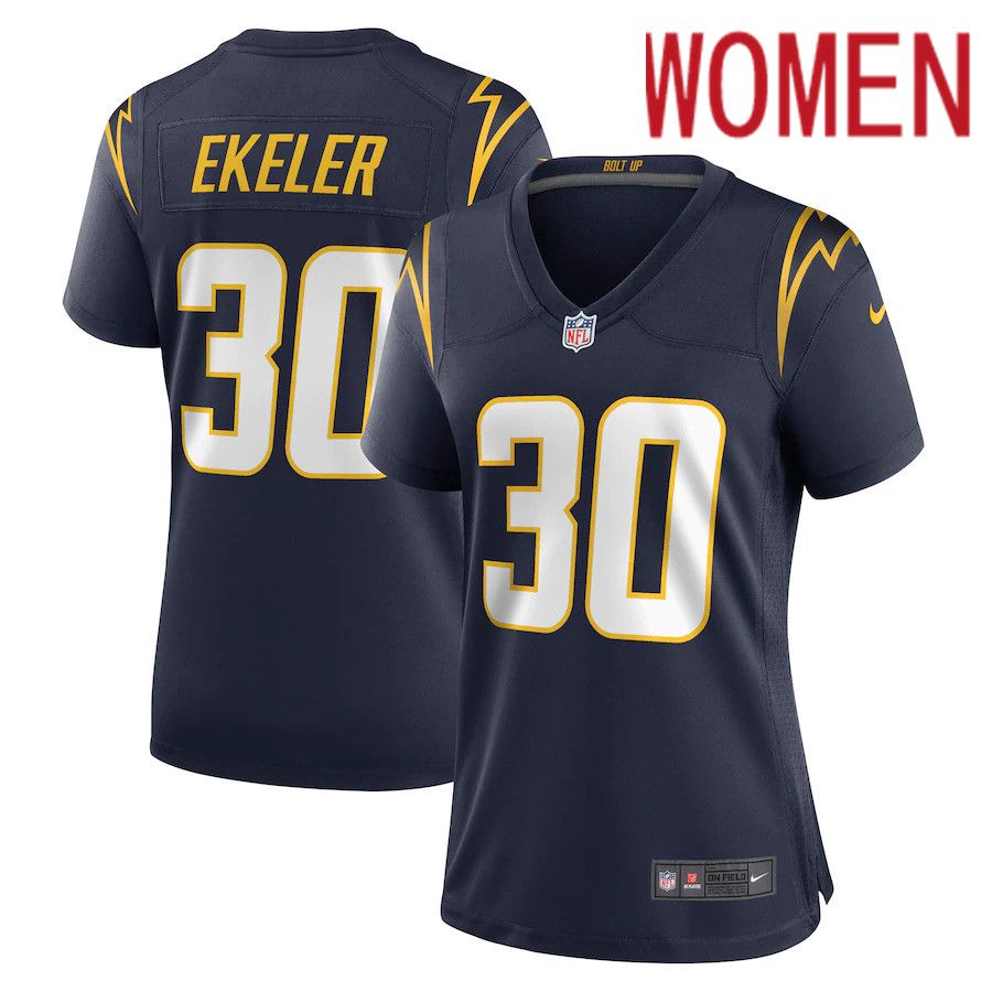 Women Los Angeles Chargers 30 Austin Ekeler Nike Navy Game NFL Jersey